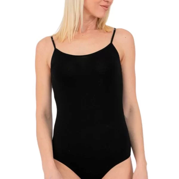 Γυναικείο Κορμάκι Nina Club Λεπτή Τιράντα Μαύρο