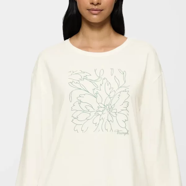 Γυναικεία Μπλούζα Πιτζάμας Triumph Mix And Match Top 7/8 Off White