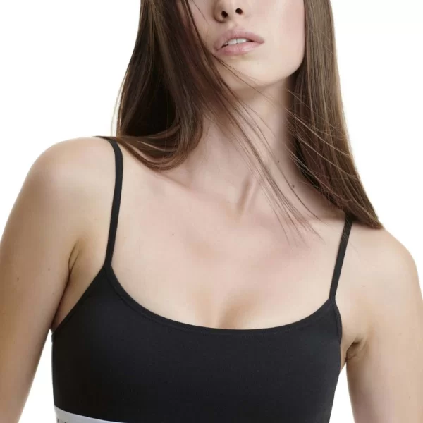 Γυναικείο Μπουστάκι Walk Με Λεπτή Τιράντα Μαύρο