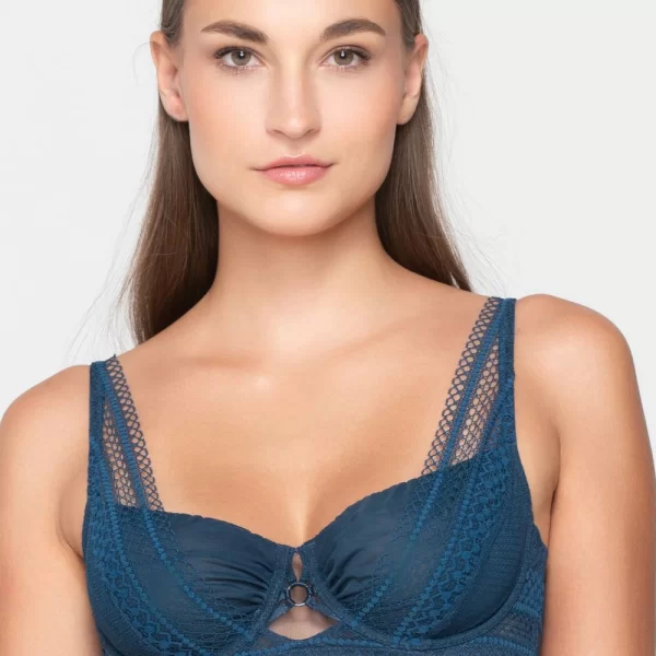 Γυναικείο Σουτιέν Luna “Claire” Wired Balconette Μπλε
