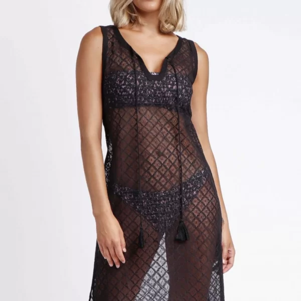 Γυναικείο Φόρεμα Admas Αμάνικο Beachwear Μαύρο