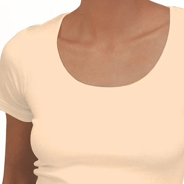 Γυναικείο Φανελάκι Τοπ Helios Kοντό Μανίκι (2 Pack) Μπεζ