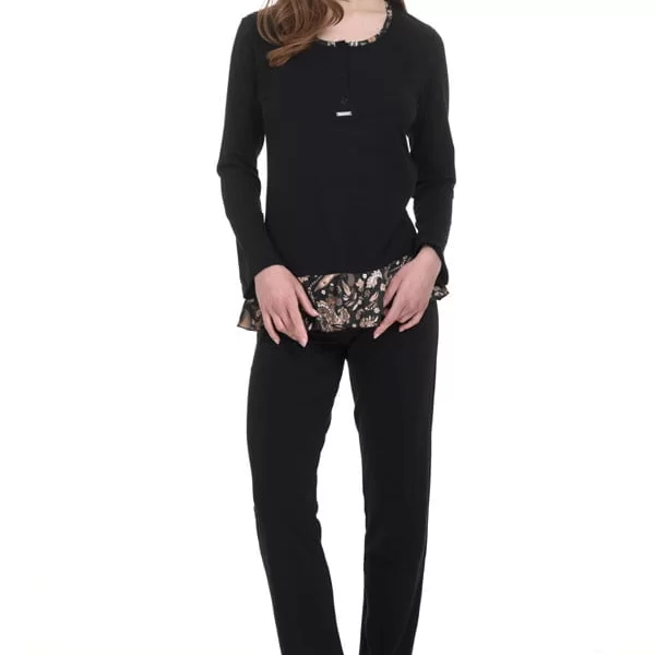 Γυναικεία Πιτζάμα Zen By Daisy Μαύρο