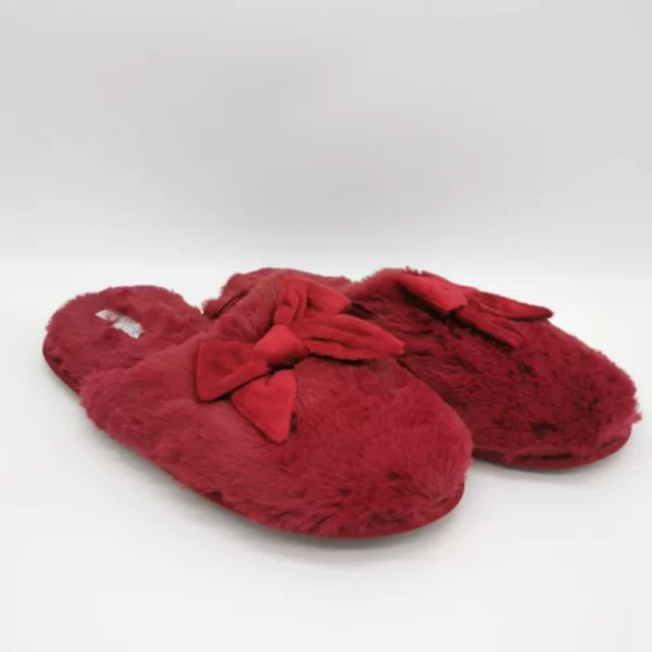 Γυναικείες Παντόφλες Noidinotte Με Φιόγκο Μπορντό