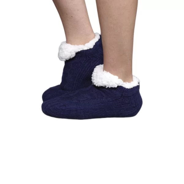 Γυναικείες Καλτσοπαντόφλες Noidinotte Πλεκτές Αντιολισθητικές Μπλε