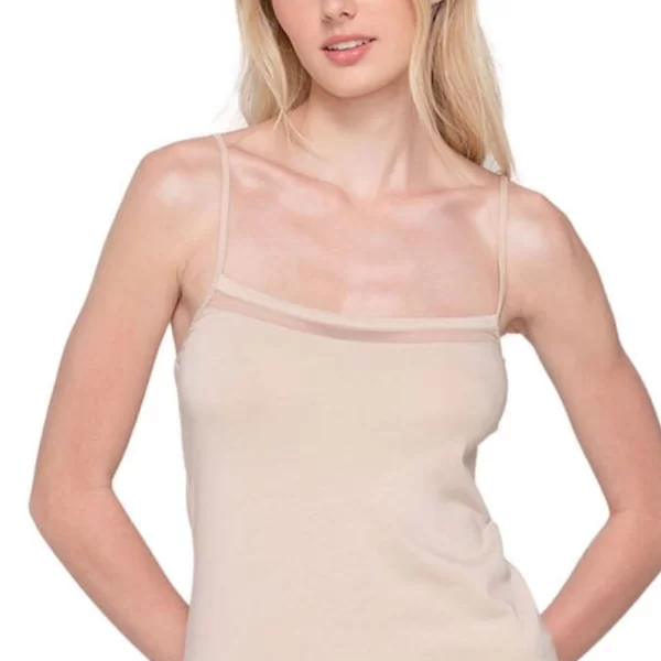 Γυναικείο Φανελάκι Luna Με Λεπτή Τιράντα Μπεζ