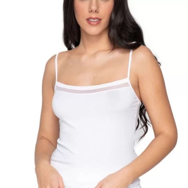 Γυναικείο Φανελάκι Luna Με Λεπτή Τιράντα Λευκό