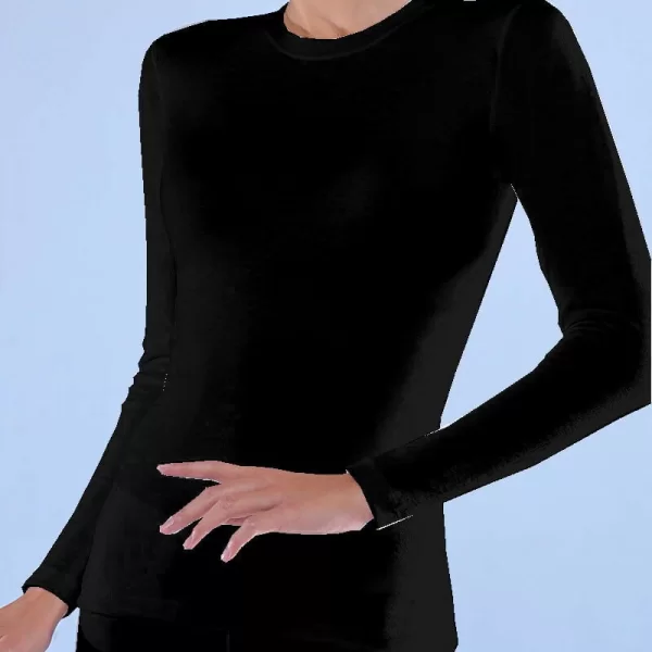 Γυναικείο Φανελάκι Τοπ HELIOS Με μακρύ Μανίκι Ισοθερμικό Μαύρο