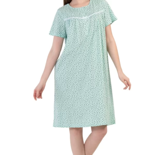 Γυναικείο Νυχτικό Vienetta Κοντομάνικο Βεραμάν