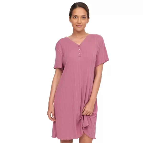 Γυναικείο Νυχτικό Muydemi Κοντομάνικο Σάπιο Μήλο