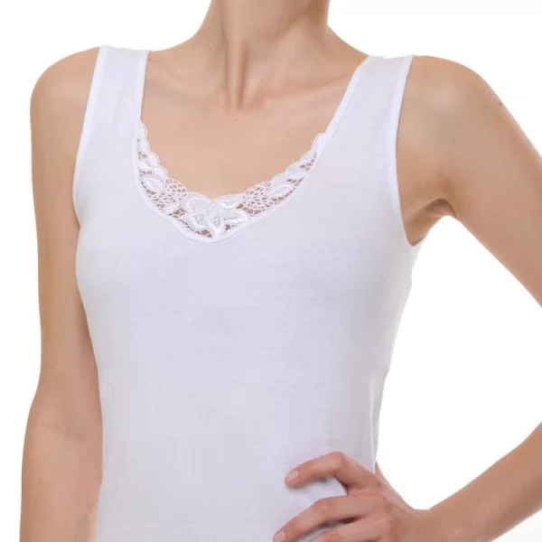 Γυναικείο Φανελάκι Helios Αμάνικο Λευκό