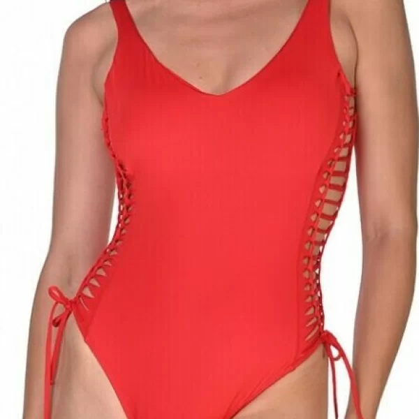 Γυναικείο Μαγιό BLU4U Ολόσωμο Με Ανοίγματα Στο Πλάι Κόκκινο