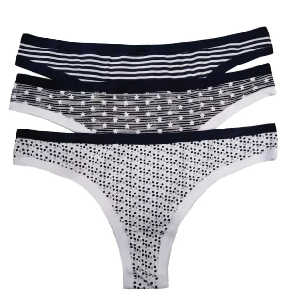 Γυναικεία Σλιπάκια Brazilian COTONELLA Με Σχέδια (Σκούρο ) (3pack)