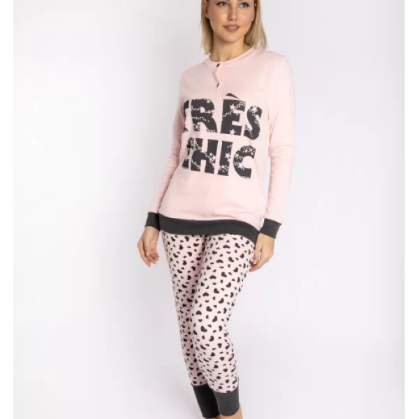 Γυναικεία Πιτζάμα Tres Chic με Τύπωμα 