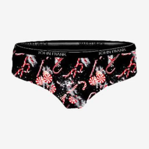 Γυναικείο Hipster Σλιπ JOHN FRANK Christmas Lollipop Μαύρο