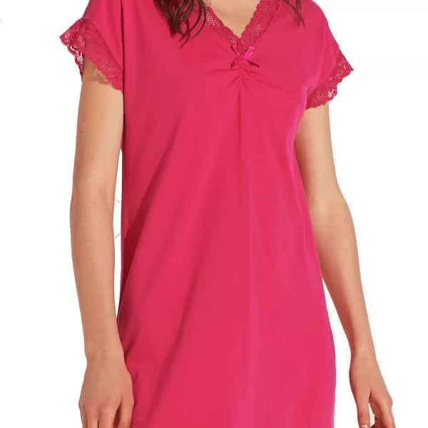 Γυναικείο Νυχτικό NOIDINOTTE Κοντομάνικο Modal Φούξια