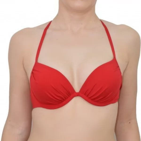 Γυναικείο Μαγιό Bluepoint Top Σουτιέν Push Up Κόκκινο