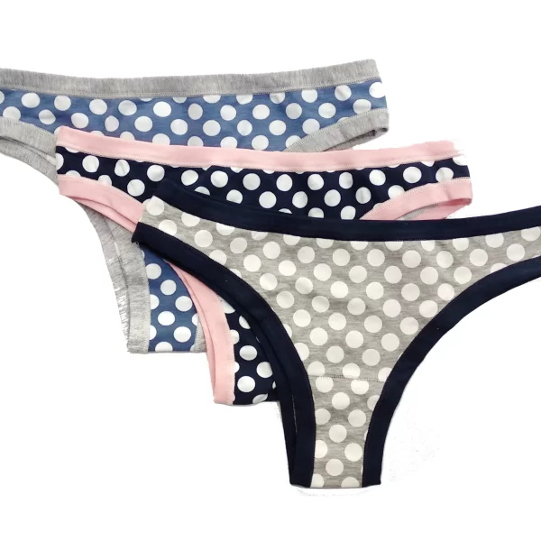 Γυναικεία Σλιπάκια Brazilian COTONELLA Πουά (3pack)