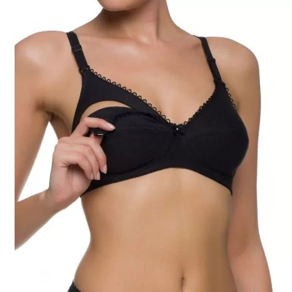 Γυναικείο Σουτιέν Θηλασμού NATURANA Μαύρο