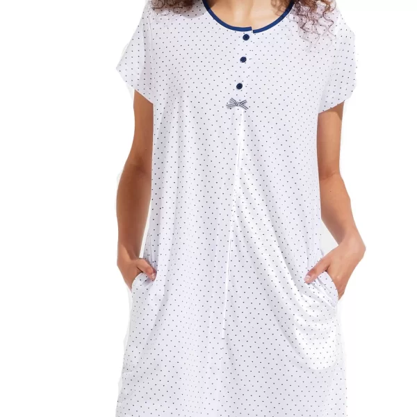 Γυναικείο Νυχτικό NOIDINOTTE Hearts Λευκό