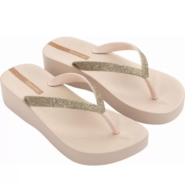 Γυναικείες Σαγιονάρες Ipanema Ανατομικές Glitter Μπεζ