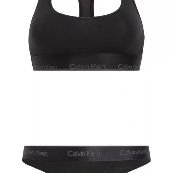Γυναικείο Σετ Calvin Klein Bralette-String Gift Set Μαύρο