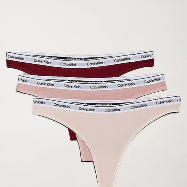 Γυναικεία Σλιπ String Calvin Klein Modern Logo (3 Pack) Πολύχρωμα