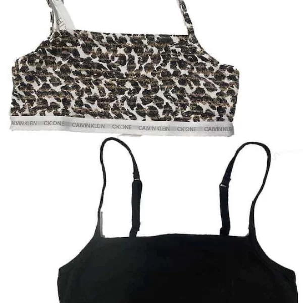 Γυναικείο Αθλητικό Μπουστάκι Calvin Klein (2 Pack) Λευκό-Μαύρο