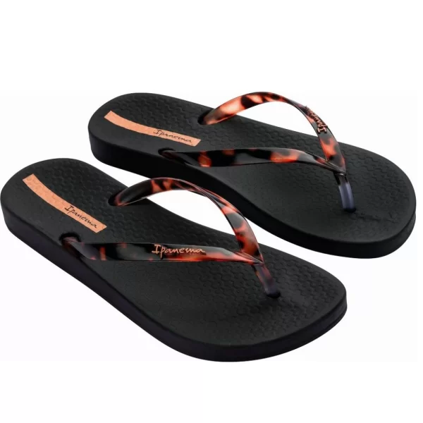Γυναικείες Σαγιονάρες Ipanema Ανατομικές Με Leopard Print Μαύρο