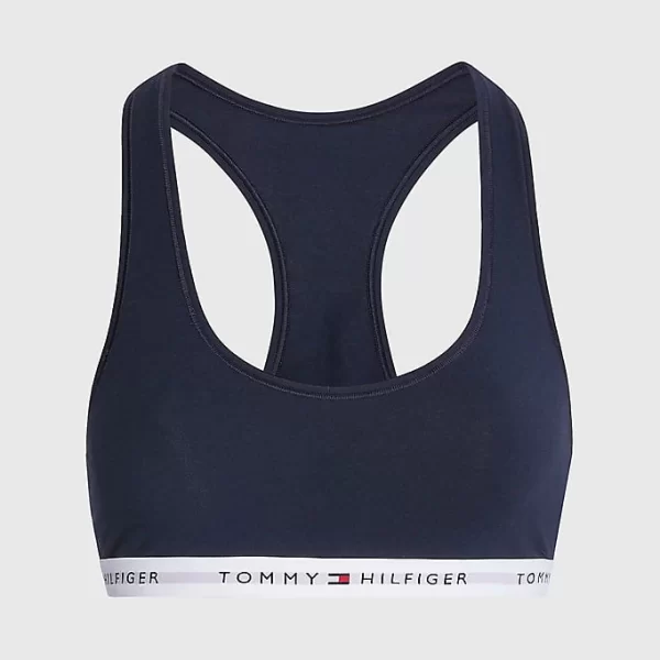 Γυναικείο Αθλητικό Bralette Tommy Hilfiger Χωρίς Ενίσχυση Μπλε Σκούρο