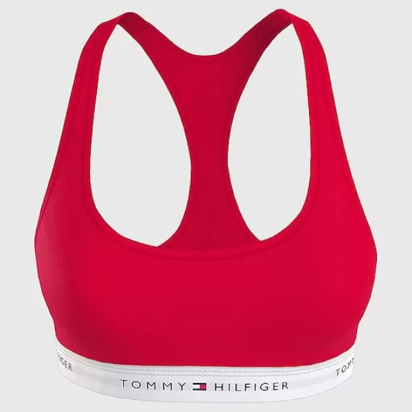 Γυναικείο Αθλητικό Bralette Tommy Hilfiger Χωρίς Ενίσχυση Κόκκινο