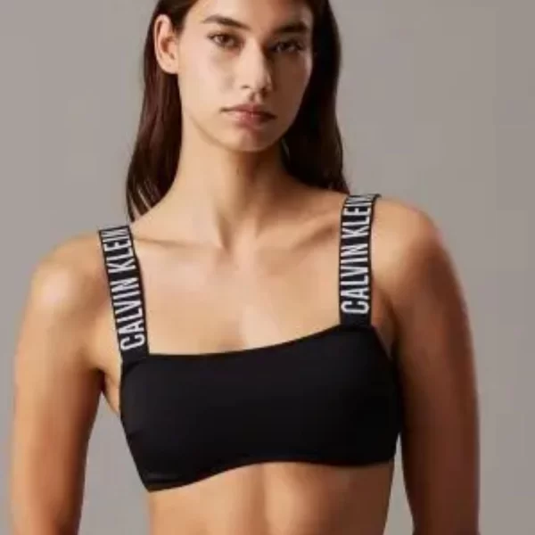 Γυναικείο Μαγιό Calvin Klein Bikini Top Bandeau Μαύρο