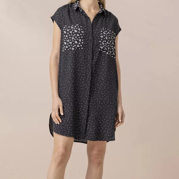 Γυναικείο Φόρεμα Σεμιζιέ Noidinotte Πουά Μαύρο