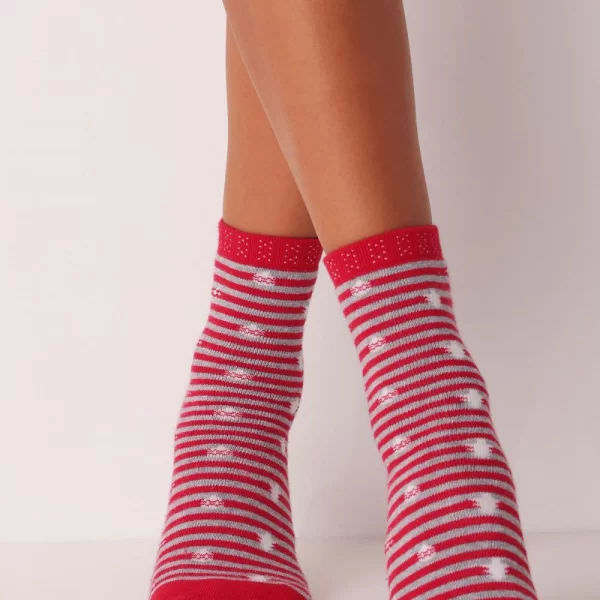 Γυναικείες Κάλτσες Cotonella Xmas Κόκκινο