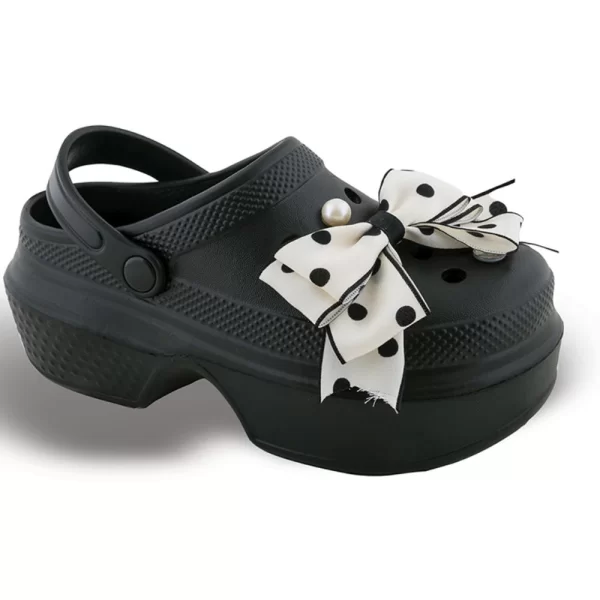 Γυναικείες Παντόφλες Με Φιόγκο Μαύρο