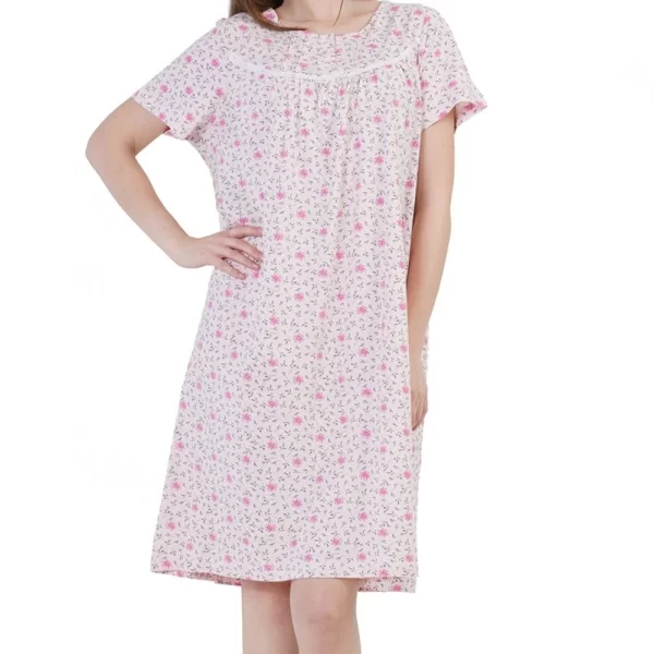 Γυναικείο Νυχτικό Vienetta Κοντό Μανίκι Γαλάζιο