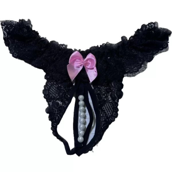 Γυναίκειο String Tres Chic Μαύρο