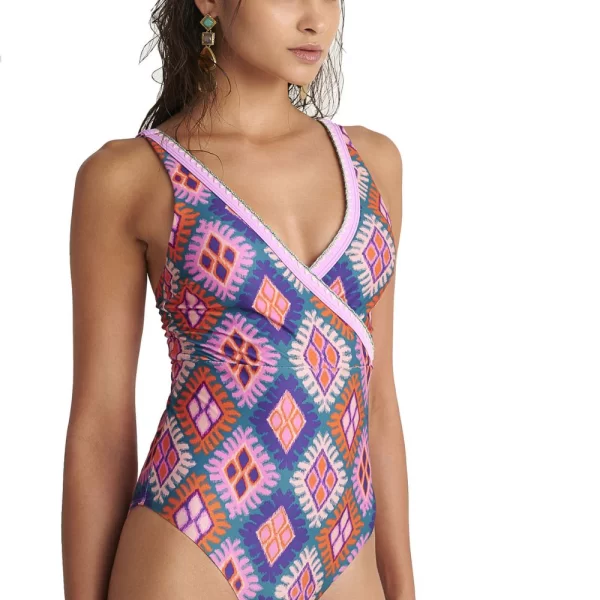 Γυναικείο Μαγιό Ολόσωμο BLU4U “Diamond Frame” Ροζ