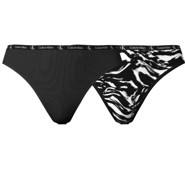 Γυναικεία Σλιπ String Calvin Klein (2 Pack) Μαύρο