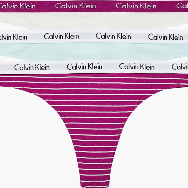 Γυναικεία Εσώρουχα CALVIN KLEIN Briefs Thong (3Pack) Φούξια