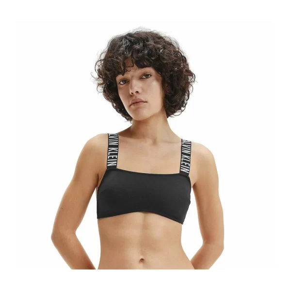 Γυναικείο Μαγιό CALVIN KLEIN Μπουστάκι Bandeau Intense Power Μαύρο