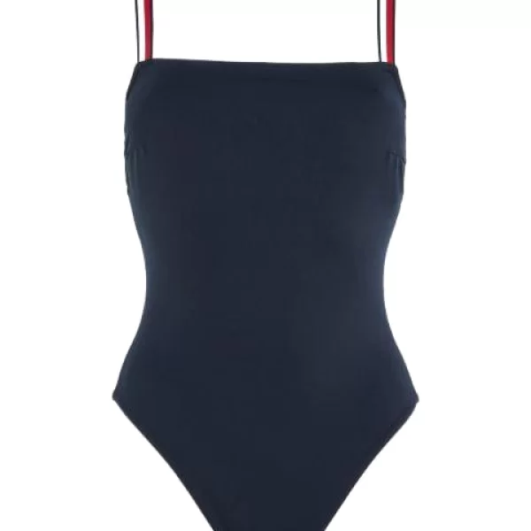 Γυναικείο Μαγιό Ολόσωμο Tommy Hilfiger Μπλε Σκούρο