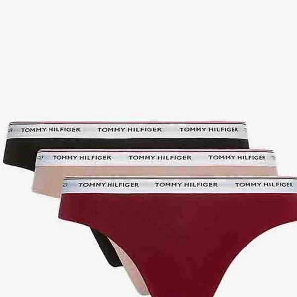 Γυναικεία Σλιπ Tommy Hilfiger Thong (3 Pack) Plus Size Πολύχρωμα