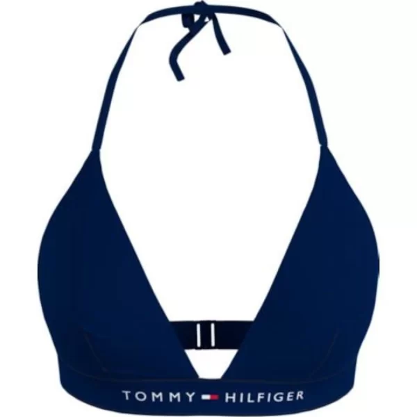 Γυναικείο Μαγιό Tommy Hilfiger Bikini Top Τρίγωνο Μπλε Σκούρο