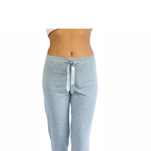 Γυναικείο Παντελόνι Κάπρι Galaxy Με Δαντέλα Γκρι Μελανζέ