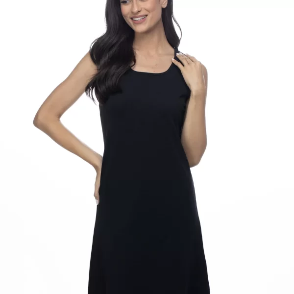 Γυναικείο Φόρεμα Galaxy Αμάνικο Μαύρο