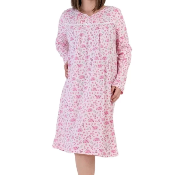 Γυναικείο Νυχτικό Vienetta Εμπριμέ-Plus Size Ροζ