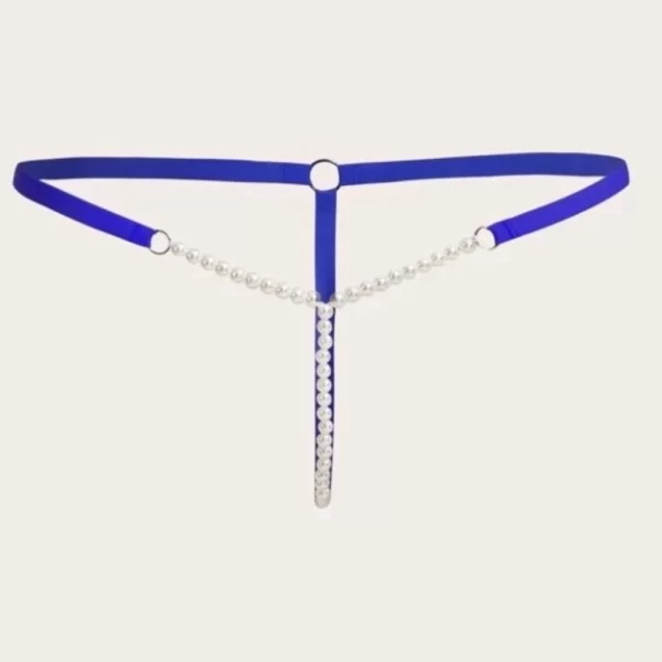 Γυναικείο String Πέρλα Tres Chic Μπλε