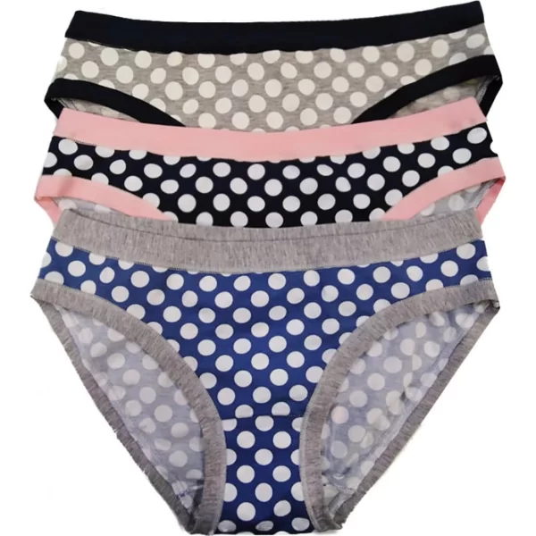 Γυναικεία Σλιπάκια Midi COTONELLA Βούλες ΡαφΣκούρο (3pack)