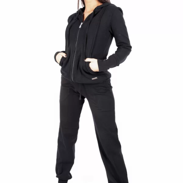 Γυναικεία Φόρμα Σετ BODY MOVE Φούτερ Μαύρο